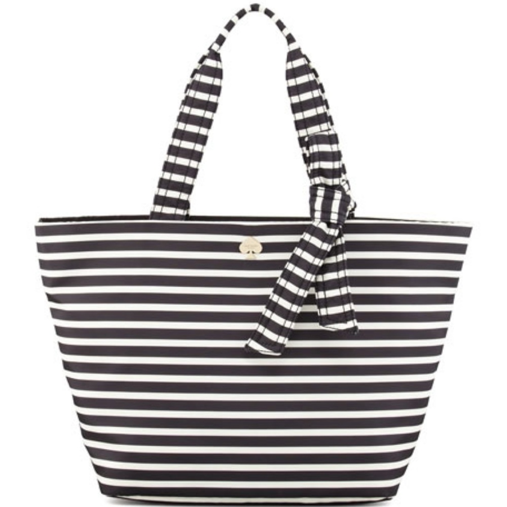 Kate Spade — "Flatiron" Striped Nylon Tote